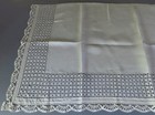 Antique Handmade Linen + Lace Runner Layover 55" X 28" Abundant DRAWN Threadwork — photo 4