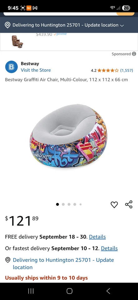 silla inflable bestway graffiti Foto 4 de 4