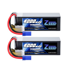 2Pcs 6S 4000Mah FPV Drone Battery 22.2V 100C Lipo Battery EC5 Plug for RC Racin