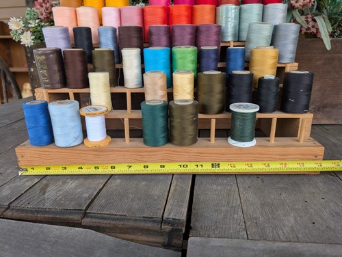 Vintage Handmade Thread Rack and Miscellaneous Sewing Thread - Picture 8 of 8