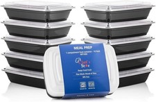 10Pk Reusable Food Storage Containers with Lids Microwave Dishwasher Safe 26oz