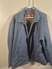 Red Kap men  s navy blue work jacket size XL-RG. USED CONDITION check pics.