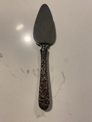 S. Kirk & Son Sterling Silver Repousse Cake Pie Dessert Server, 7” Knife