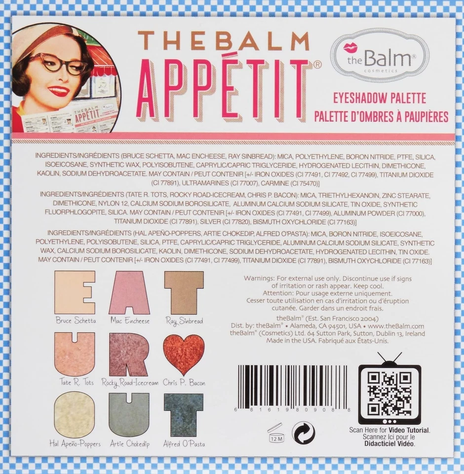 theBalm Appétit Eyeshadow Palette - 9 Shades - Image 4 of 4