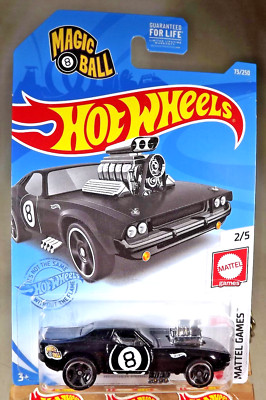2021 Hot Wheels #73 Mattel Games-Magic Ball 2/5 RODGER DODGER Black w/BlackMC5Sp