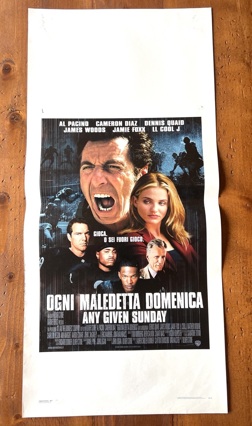 Locandina originale film Ogni maledetta domenica - Any Given Sunday (1999) - Regia di Oliver Stone