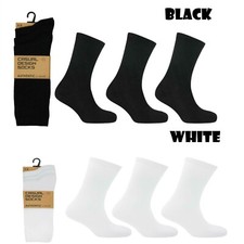 Men's Casual Design Black & White Shoe Socks Design Lycra Cotton U Wear 6-11