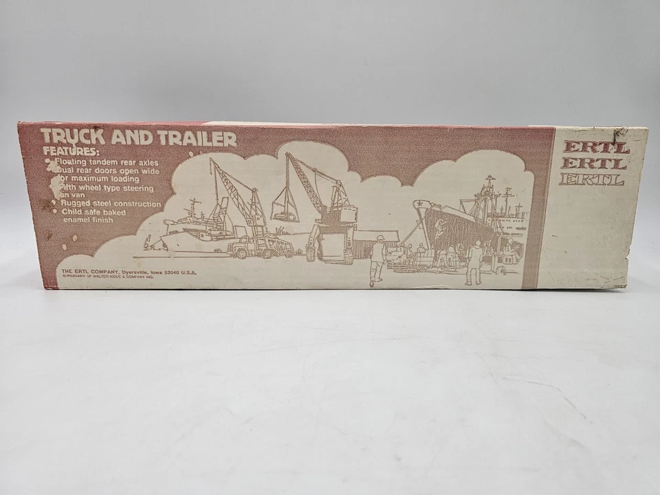 Camión y remolque ERTL Acme 3488 de colección en caja de acero blanco publicidad Chevy Foto 4 de 4