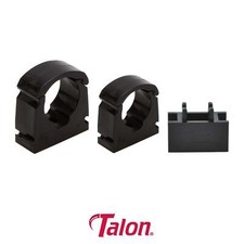 Single Hinged Pipe Clip Talon Interlocking | UK Manufactured | Black | 15mm 22mm