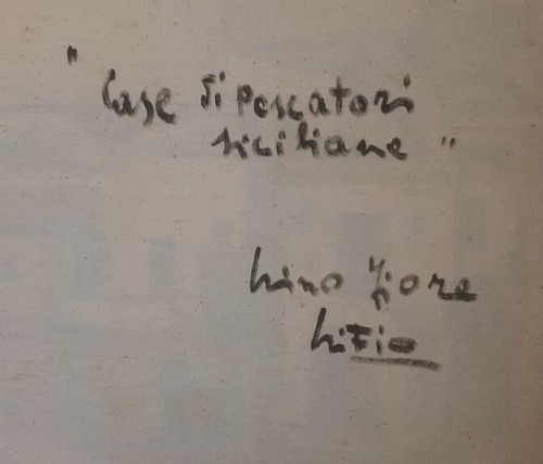 GINO FIORE GIFIO OLIO SU TELA QUADRO CASE DI PESCATORI SICILIANI FUTURISMO OIL - Picture 6 of 6