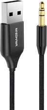 MAEDHAWK Aux to Bluetooth Receiver for Car Bluetooth Aux Adapter with USB to 3.