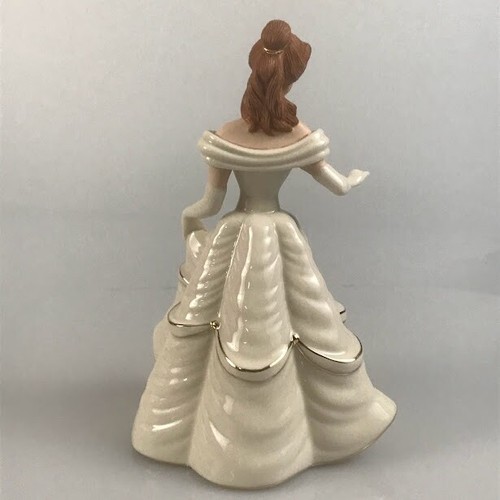 Disney Lenox Beauty and The Beast Belle My Heart Is Yours Gold Dress Fine China - Foto 7 di 12