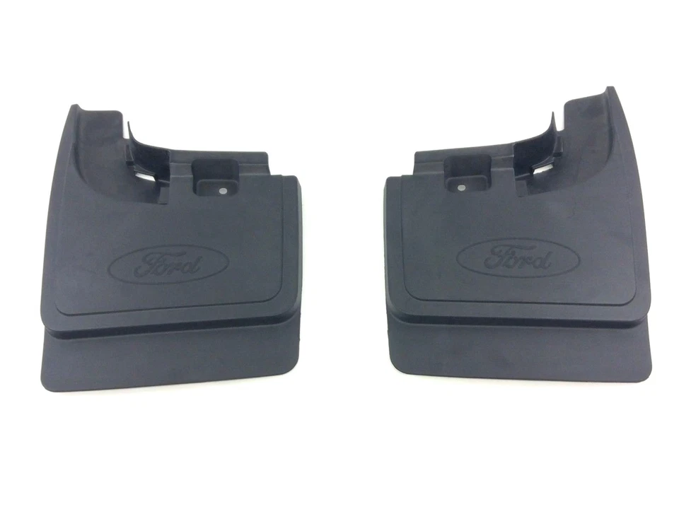 2017-2022 Ford Super Duty black rear molded Mudflaps Splash Guards kit new OEM - Image 2 of 4