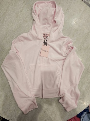 Neu mit Etikett! JUICY COUTURE Velour Bling Trainingsanzug Hoodie & Hose Soft Glow Pink Gr. L - Bild 7 von 10