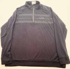 Travis Mathew Sweater Mens XL Black 1/4 Zip Pullover Stretch Golfing 2723
