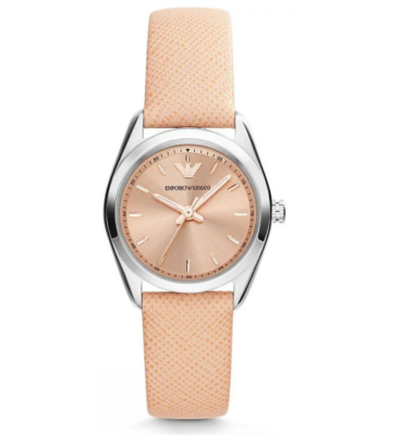 NWT Emporio Armani AR6032 Sportivo Orange Leather Women display picture 3