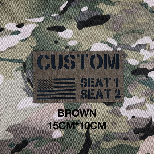 15cm Custom Logo Flag Name Tapes Laser Cut IR IFF Infrared Reflection Patch - Picture 19 of 35