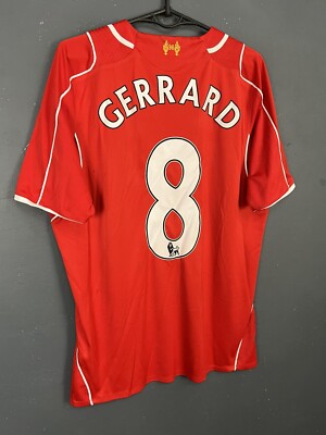 リバプール　ユニフォーム　GERRARD Mサイズ MEN'S STEVEN GERRARD FC LIVERPOOL 2014/2015 SOCCER FOOTBALL SHIRT
