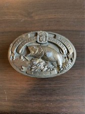 Bass Anglers Sportsman Society 1993 Brass Belt Buckle