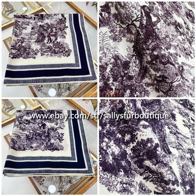Sallys 70% Cashmere & 30% Silk Jungle Print Double Face Neck Collar Scarf 65cm