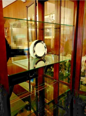 PHILIP REINISCH COMPANY - ILLUMINATED Curio Cabinet with beveled