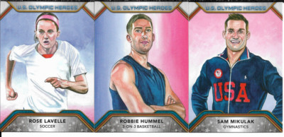 2021 Topps US Olympics 3 Card Olympic Heroes Lot with Rose Lavelle NM