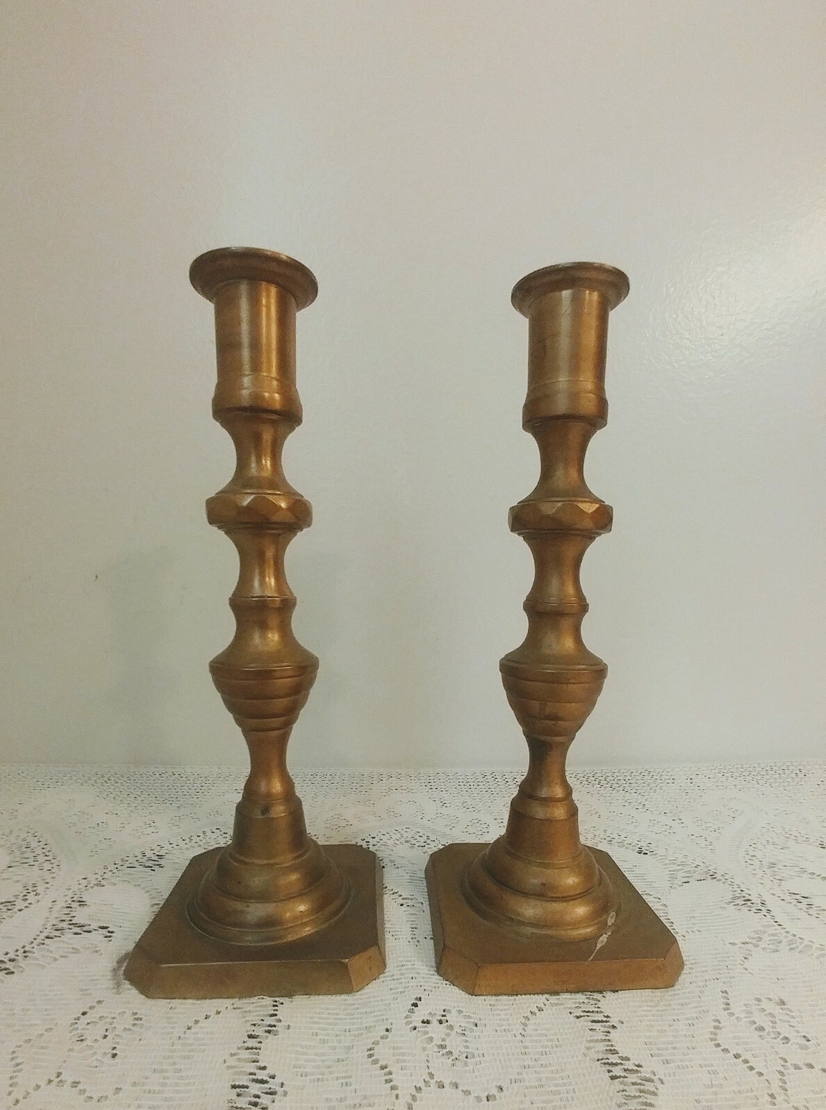 Vintage Pair of Rostand Heavy Brass Candlesticks Candle Holders Signed USA eBay