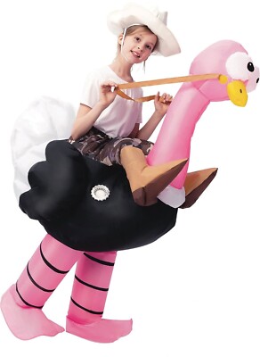 Riding an Ostrich Air Blow-up Deluxe Costume - Child 7 - 10