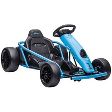Go Kart Elettrico per Bambini 8-12 Anni 115x77x54 cm Blu/Nero BUA576F Dechome