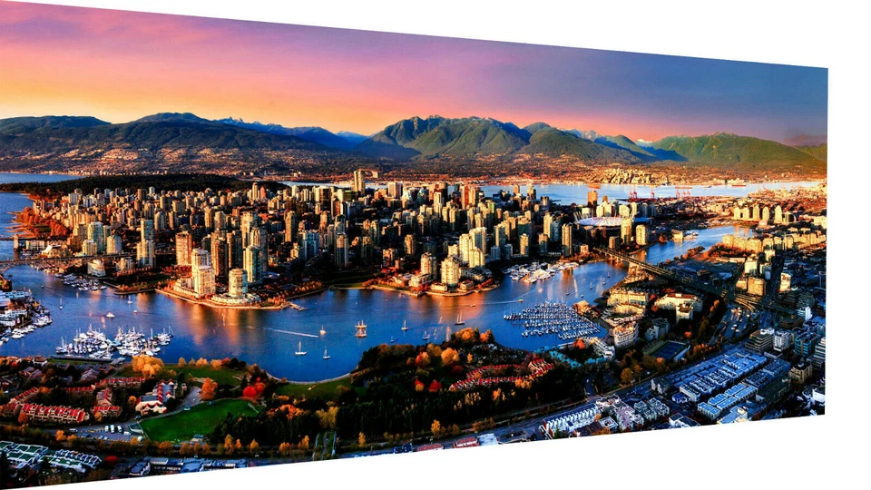 Leinwand Skyline City Ausblick Bilder Wandbilder - Hochwertiger Kunstdruck - Bild 1 von 4