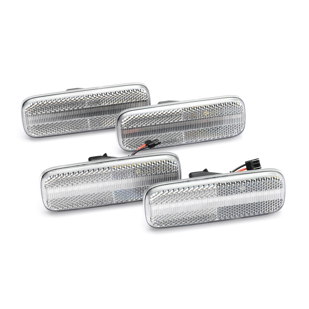 4x LED Front Rear Fender Side Marker Signal Light For 1989-1994