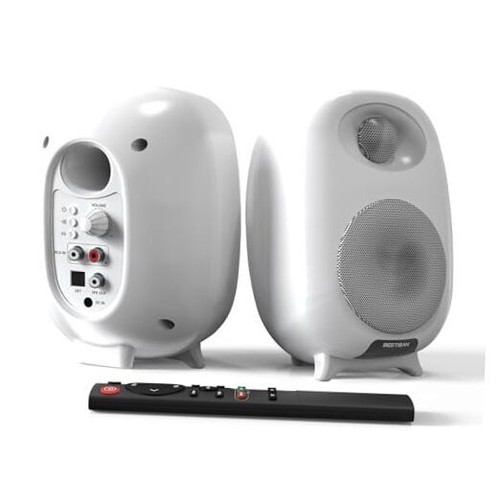 BESTISAN SR06 Bluetooth Bookshelf Speakers for Turntable, Desktops with 3 inch