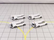 4x AIRCRAFT PUSHBACK TUGS NARROWBODY Airport GSE White Vehicle Model 1:200 Scale