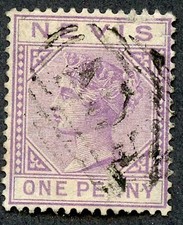 Nevis - Sc #19, Used.  2017 SCV $55.00