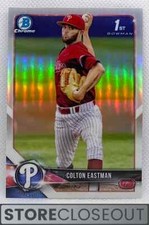2018 Bowman Chrome Draft #96 Colton Eastman Refractor 1st Philadelphia Phillies