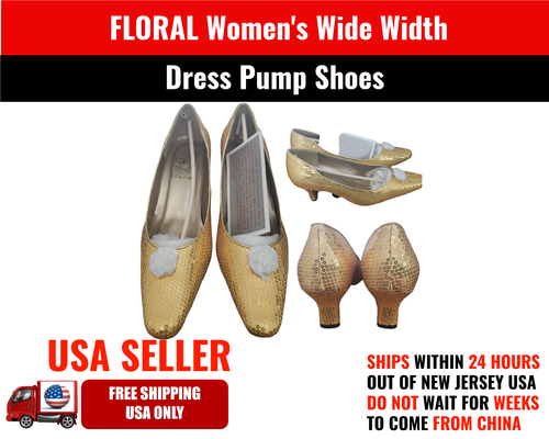 gold wide width shoes