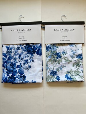 LAURA ASHLEY Window Curtain Panels in JOYCE or BLOSSOM DANCE