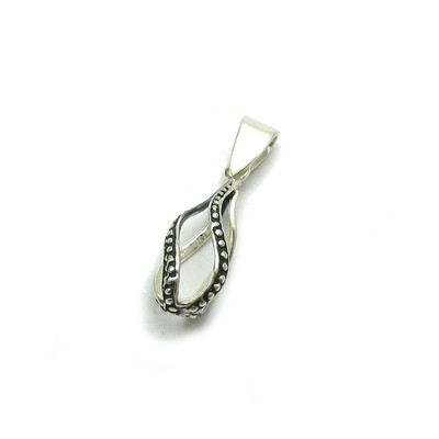 Genuine Small Sterling Silver Pendant Solid Hallmarked 925 Handmade Empress