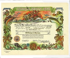 Navy CG-32 Cruiser USS Standley Shellback Certificate 1980 Timmy Sherman