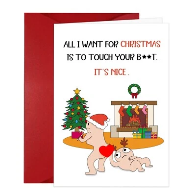 HEYINSHEN Funny Christmas Cards for Women Her Wife Naughty Christmas Card for Wife Husb...