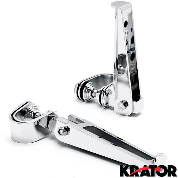 Pinos de proteção de motor cromados antivibração com braçadeiras para Harley Softail Touring - Imagem 2 de 4