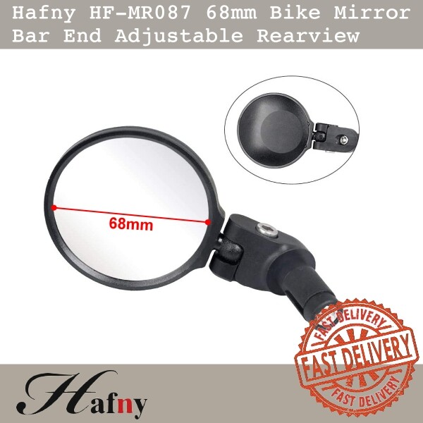 Hafny HFMR087 68mm Bicycle Mirror Cycling Adjustable Rearview Bar End
