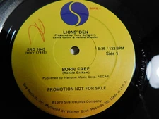 Lion's Den – Born Free 12" Maxi Single PROMO 1979 Funk Soul