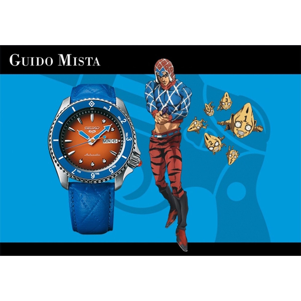 SEIKO 5SPORTS JoJo's Bizarre Adventure Golden Wind Guido Mista