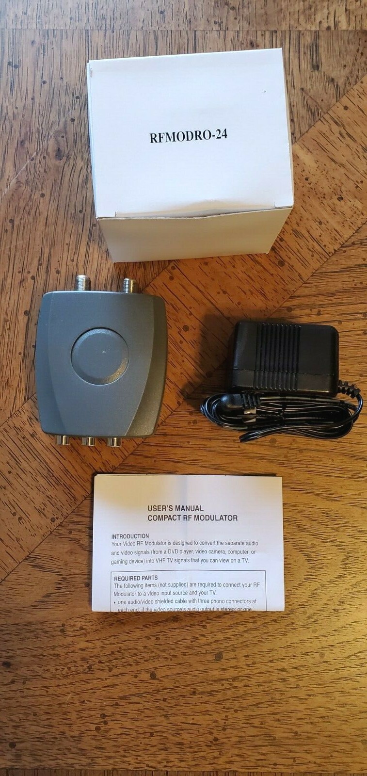 RF MODULATOR / RFMODRO-24 / A/V / DIRECTV / DISH NETWORK / CABLE TV / NEW!
