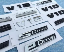 Car V10 V12 XDrive SDrive Sport Luxury Line Rear Trunk Emblem Decal Body Sticker