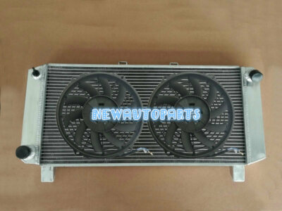 Aluminum Radiator+Fans For 80-87 Lotus Esprit S3 Series 3 2.2L Type 912/910/910S