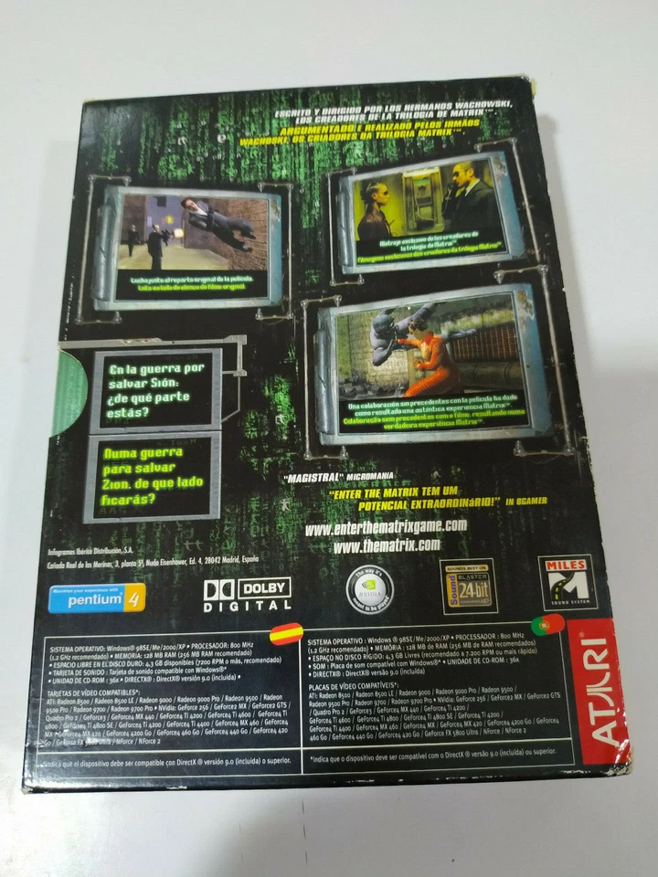 ENTER THE MATRIX DE SHINY ENTERTAIMENT - ATARI PC CON 4 DISCOS EN BUEN ESTADO, foto 2 de 4
