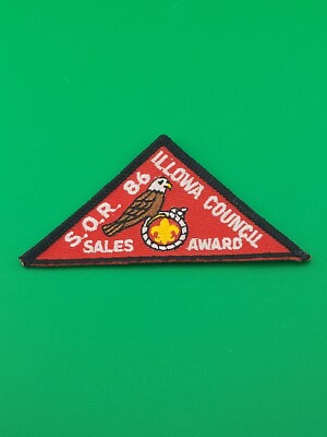 S.O.R. 86 Illowa Council Sales Award Patch BSA Scouts America