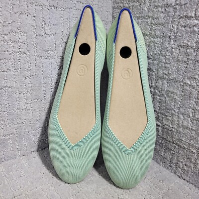 Rothys The Flat Women's Size US Mint Green Round Toe Slip